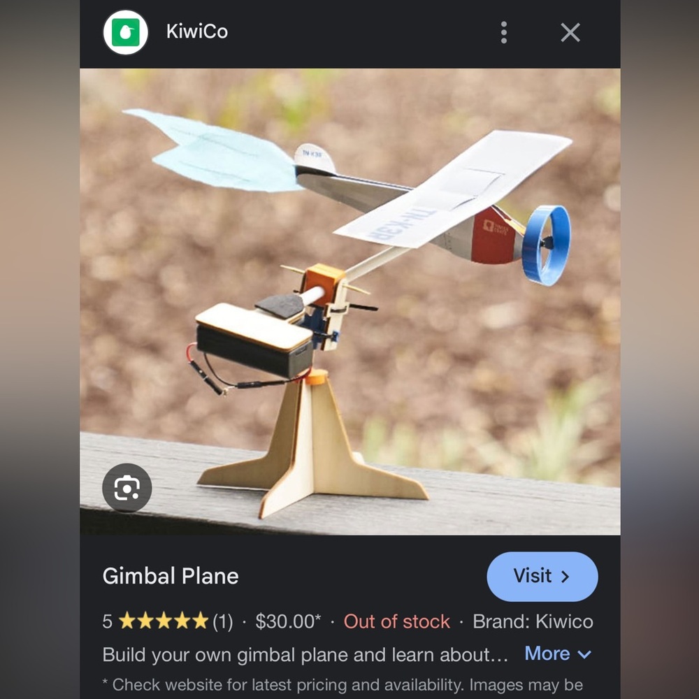 Kiwi Co. Gimbal Plane Kit